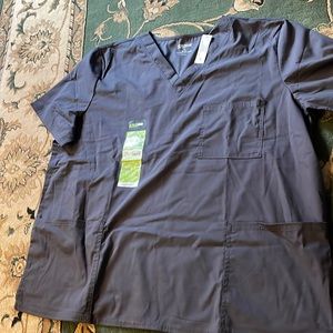 Unisex Scrub Star Charcoal Scrub Top